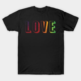 Love 3D Rainbow Yarn T-Shirt